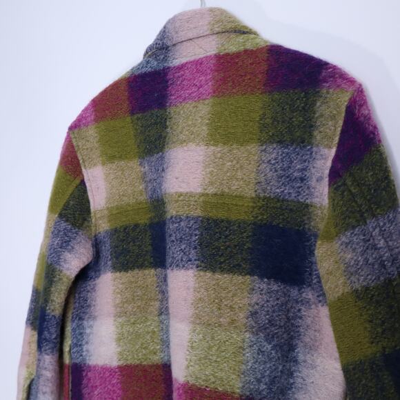 WILFRED FREE The Ganna Utility Button Up Shirt Jacket Multi Fuchsia Women's 2XS - Picture 8 of 12